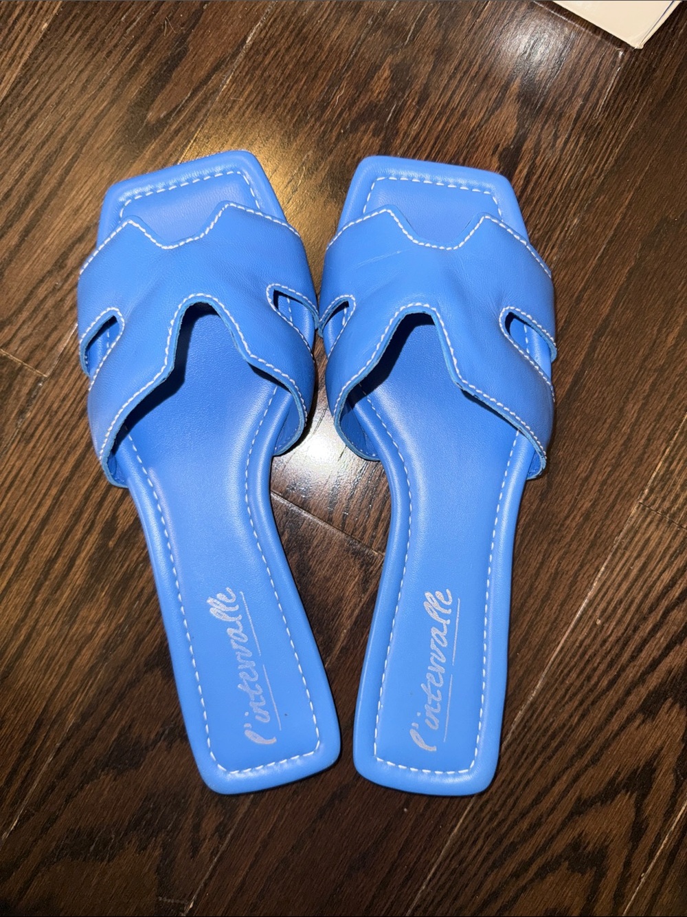 L'INTERVALLE Periwinkle Blue Slide Mules